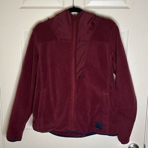 Herschel Supply Co maroon women’s full zip fleece sweater with good - size L